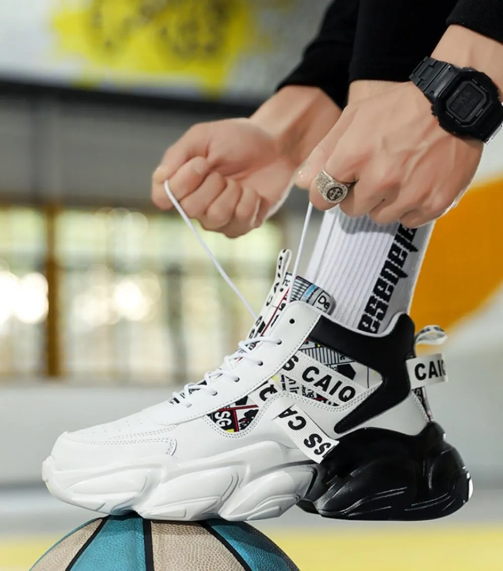 𝐌𝐞𝐧'𝐬 𝐖𝐚𝐥𝐤𝐢𝐧𝐠 𝐒𝐡𝐨𝐞𝐬 Chunky Sneakers Casual Trainers Fashion Workout Gym Tennis Shoes Trendy Youth Student Thick Sole for Men