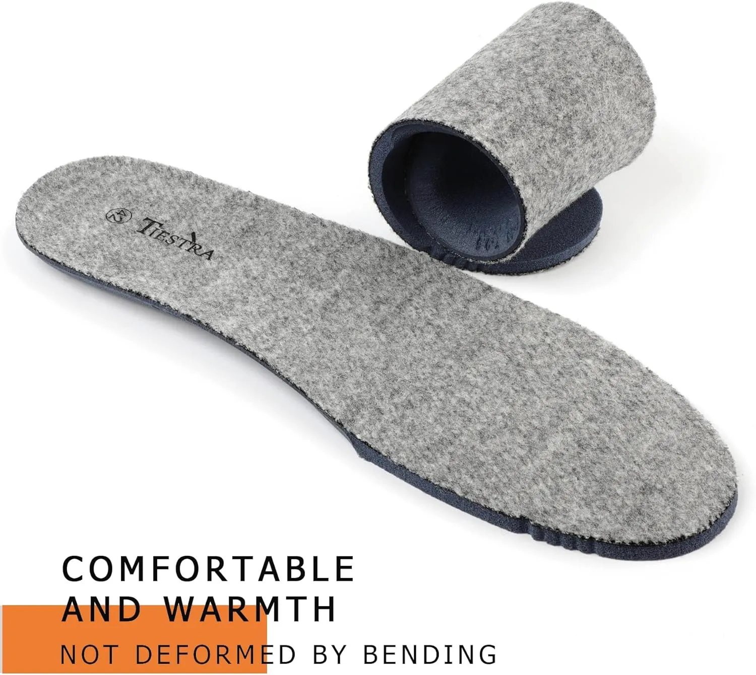 2 Pair-Merino Wool Insoles for Women Thick Memory Foam Work Shoes Inserts Cushion Comfort Fur Fleece Warm Sheepskin Insoles for Winter Snow Boots Slippers Sports Dress Shoes Grey EU40/US9