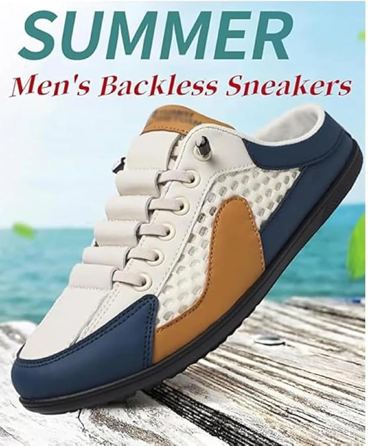 2025 New Men Slippers Casual Sports Shoes Low Top Baotou Half Drag Sneakers for Men, Fashionable Mens Slip On Shoes for Spring Summer