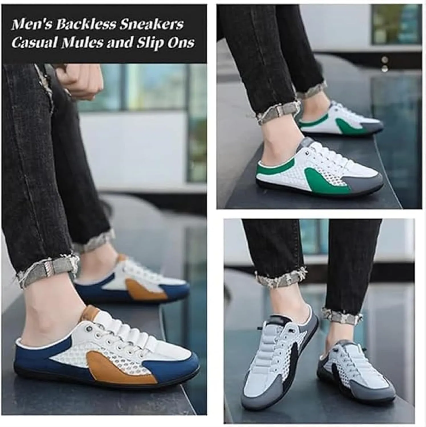 2025 New Men Slippers Casual Sports Shoes Low Top Baotou Half Drag Sneakers for Men, Fashionable Mens Slip On Shoes for Spring Summer