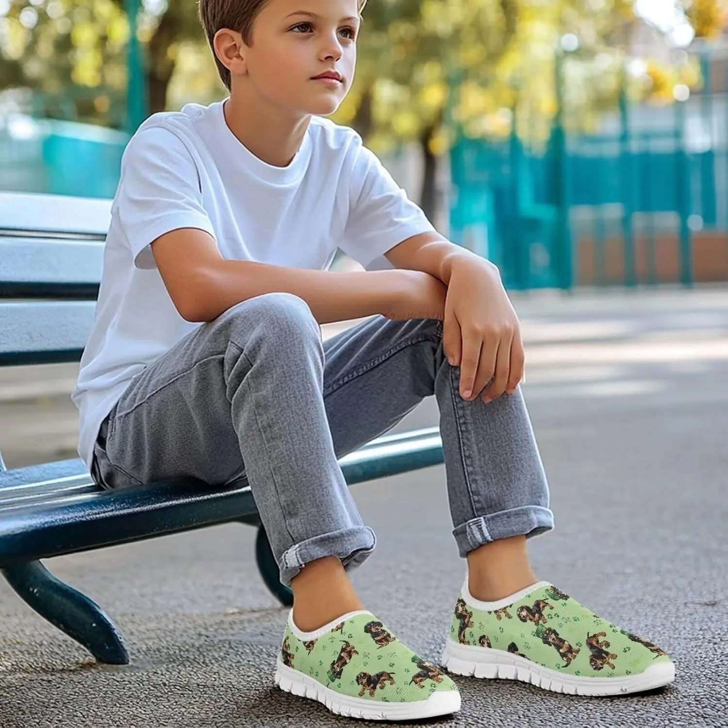 4 Leaf Shoes for Girls Running Slip On Shoes Size Little Kid St. Patrick's Day Shoes