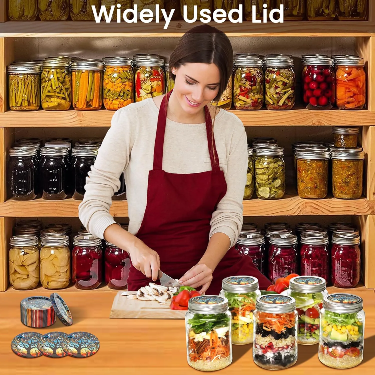 50Pcs Canning Lids Regular Mouth, Superb Canning Lids Not Easy to Rust Excellent Air Tightness, Thick Mason Jar Lids Prevent Warping - Food Grade Material