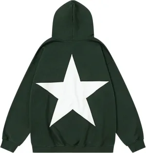 Aelfric Eden Star Hoodies Y2k Oversized Graphic Hoodies Aesthetic 90s Crewneck Sweatshirt Long Sleeve Pullover Tops