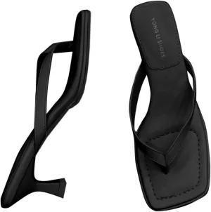 Ankle Strap Heels For Women French Style Strappy Heeled Sandals For Women Minimalist Thong Sandals With High Heels Summer Outfits Comfortable And Elegant Toe Thong Shoes Outdoor Wear