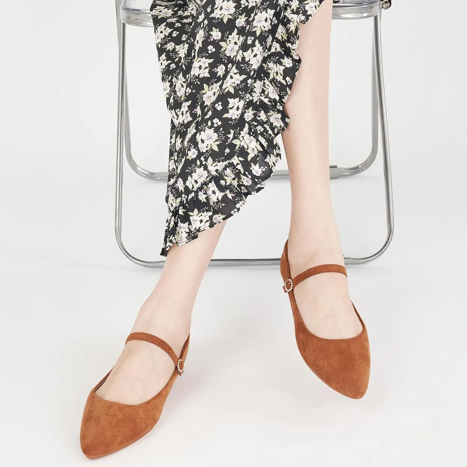 Aomigoct Ballet Flats Shoes for Women: Dressy Comfortable Wedding Flat - Ladies Dress Casual Walking Shoe