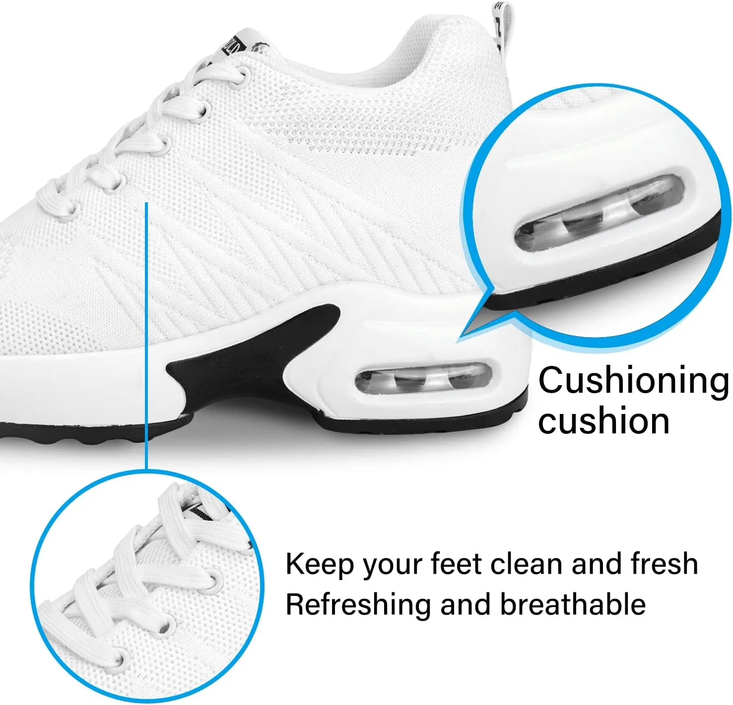AONEGOLD Women's Wedge Sneakers Inner Heightening Walking Shoes Fashion Breathable Lightweight Air Cushion Casual Sneakers