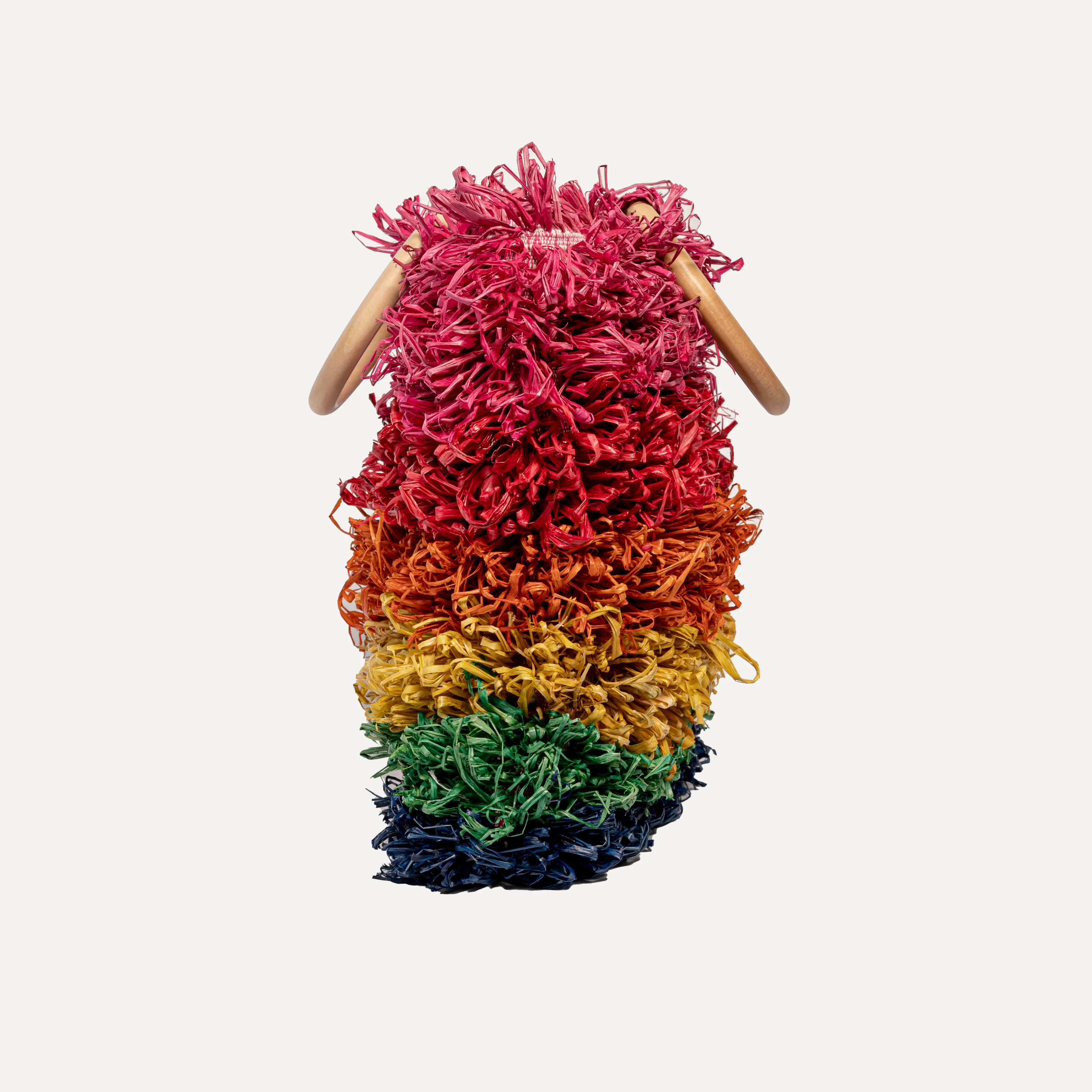 Baçal - colorful natural raffia bag