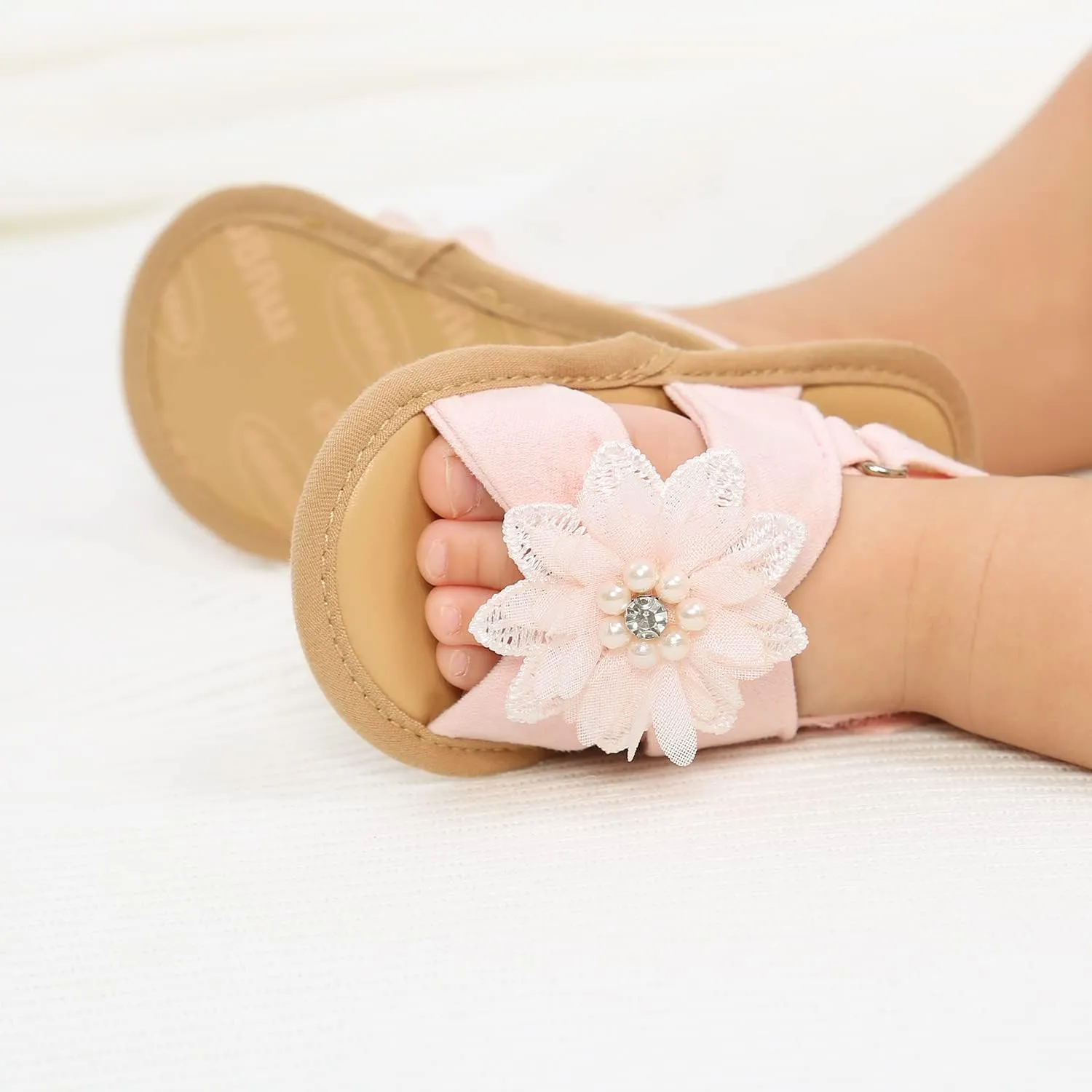 Baby Girls Mary Jane Flats with Bowknot Floral Princess Wedding Dress Shoes Soft Newborn Infant Crib First Walkers Prewalker