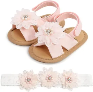 Baby Girls Mary Jane Flats with Bowknot Floral Princess Wedding Dress Shoes Soft Newborn Infant Crib First Walkers Prewalker