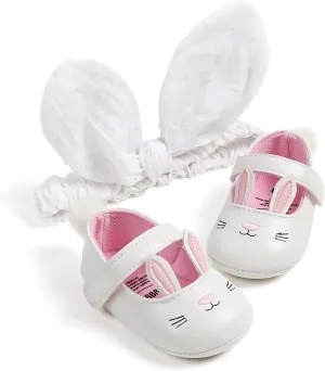 Baby Girls Mary Jane Flats with Bowknot Floral Princess Wedding Dress Shoes Soft Newborn Infant Crib First Walkers Prewalker