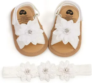 Baby Girls Mary Jane Flats with Bowknot Floral Princess Wedding Dress Shoes Soft Newborn Infant Crib First Walkers Prewalker