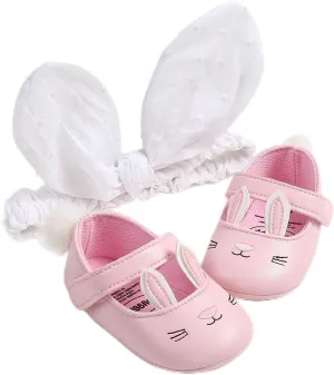 Baby Girls Mary Jane Flats with Bowknot Flowers Soft Newborn Infant First Walkers Crib Shoes Wedding Party Christmas Dress Shoes