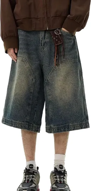 Baggy Jean Shorts Men Women Long Jorts Y2k Hip Hop Demin Shorts Vintage Skater Jeans Streetwear