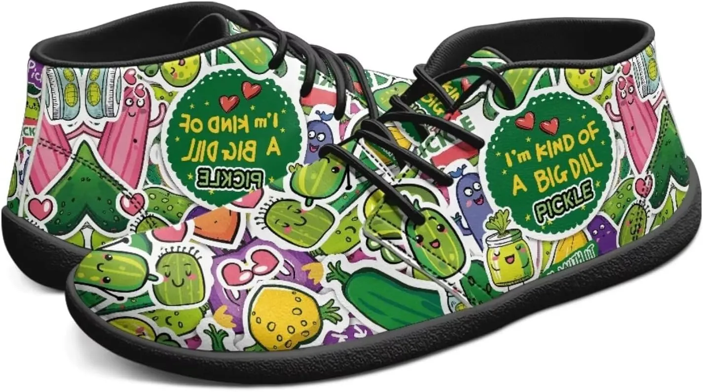 Barefoot Sneakers Mushroom Lace Up Shoes for Women Trendy Fruit Wide Minimalist Shoe Comfortable Running Walking Shoe