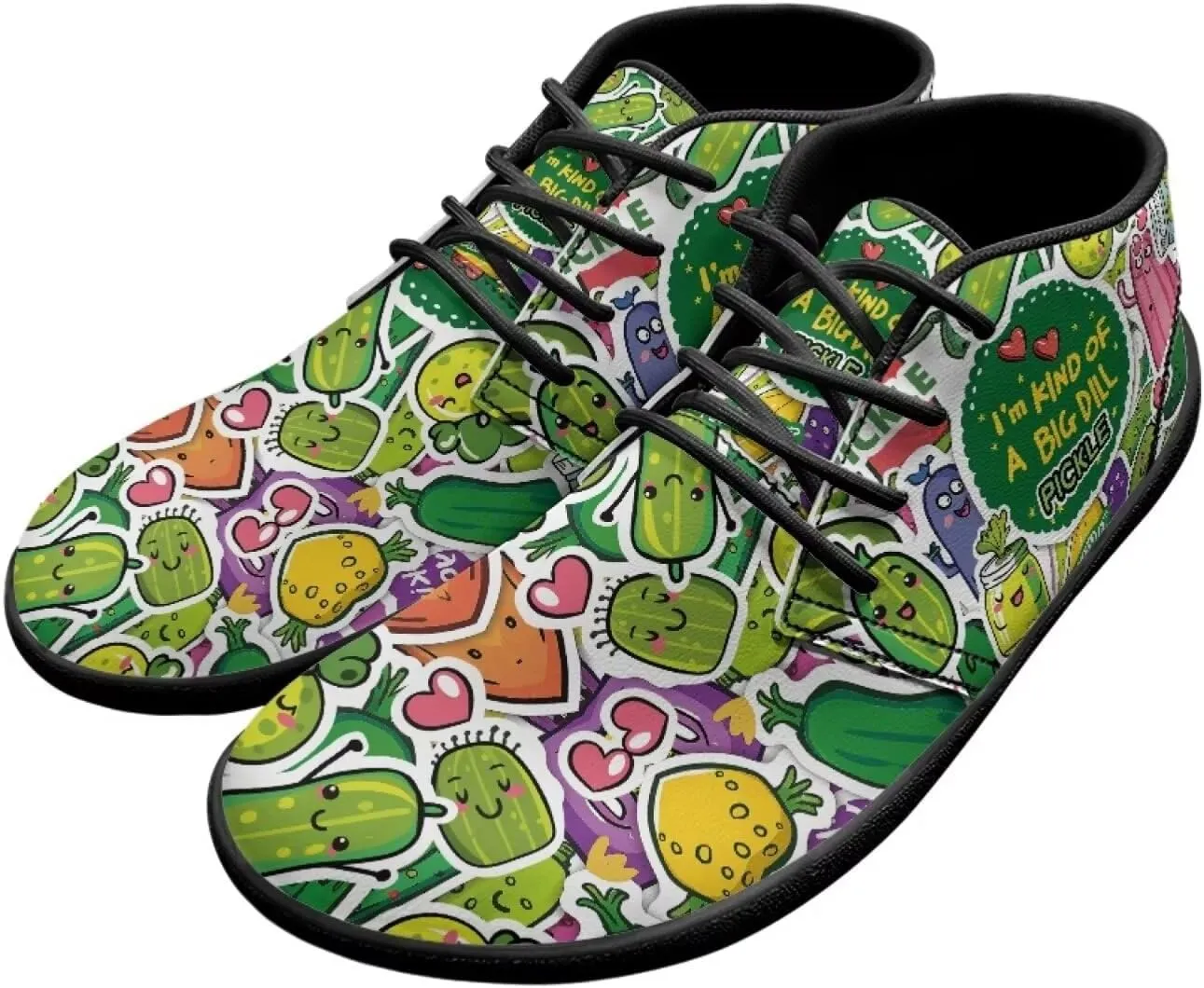 Barefoot Sneakers Mushroom Lace Up Shoes for Women Trendy Fruit Wide Minimalist Shoe Comfortable Running Walking Shoe