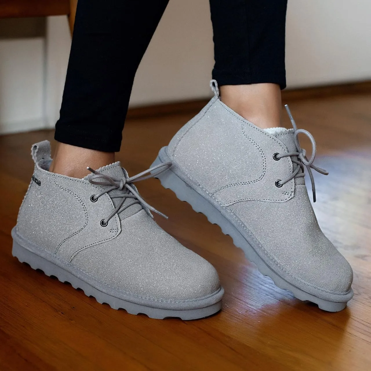 BEARPAW Womens Skye Suede Ankle Chukka Boots