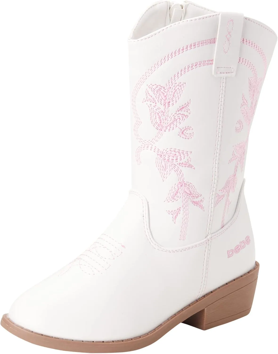 bebe Girls' Cowboy Boots - Classic Western Country Cowgirl Boots - Mid Calf Riding Shoes for Toddlers Little and Big Girls