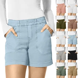 Bermuda Shorts for Women Trendy 2025 Casual Summer High Waisted Chino Shorts Straight Leg Hiking Vacation Outfits