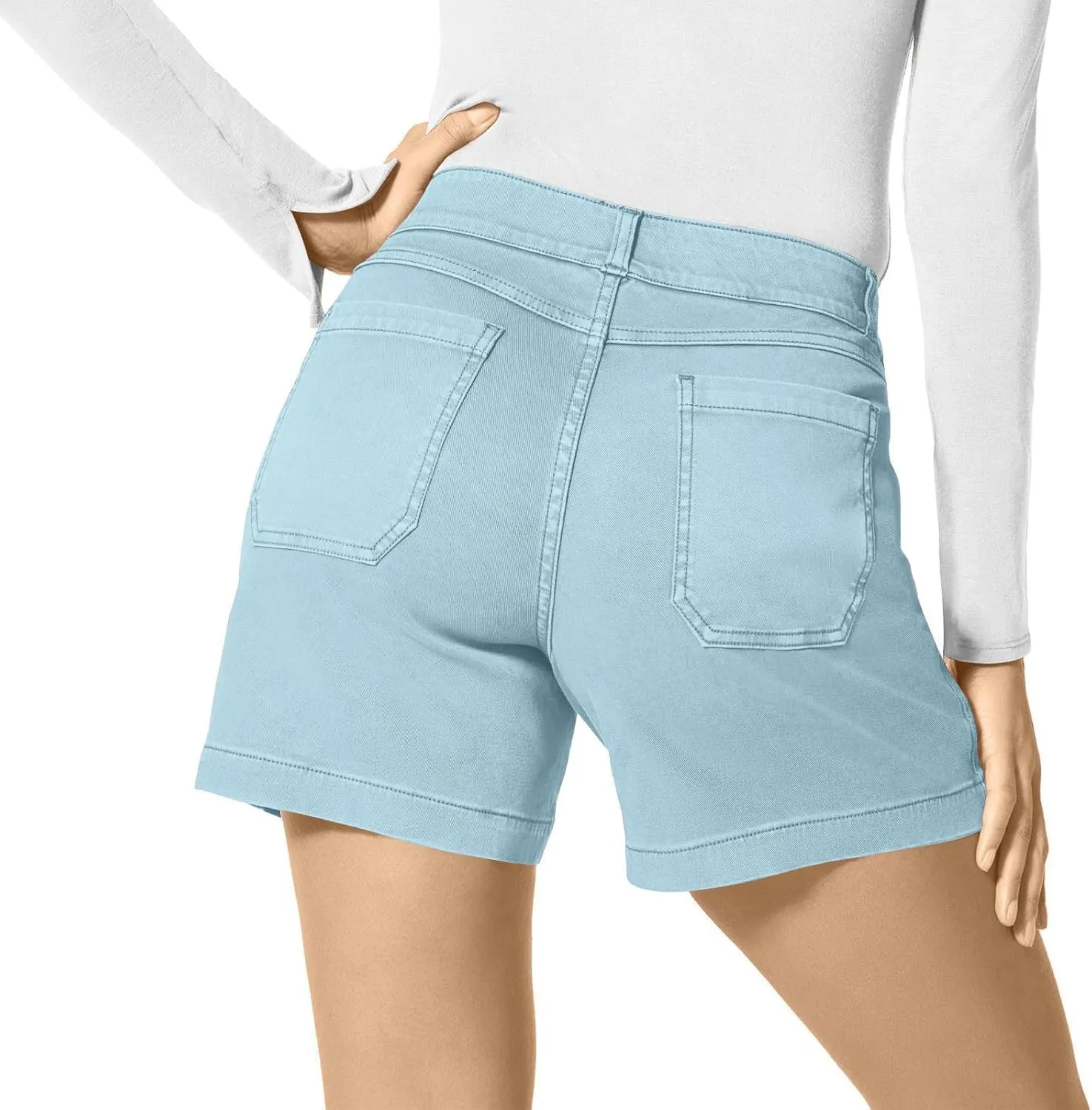 Bermuda Shorts for Women Trendy 2025 Casual Summer High Waisted Chino Shorts Straight Leg Hiking Vacation Outfits