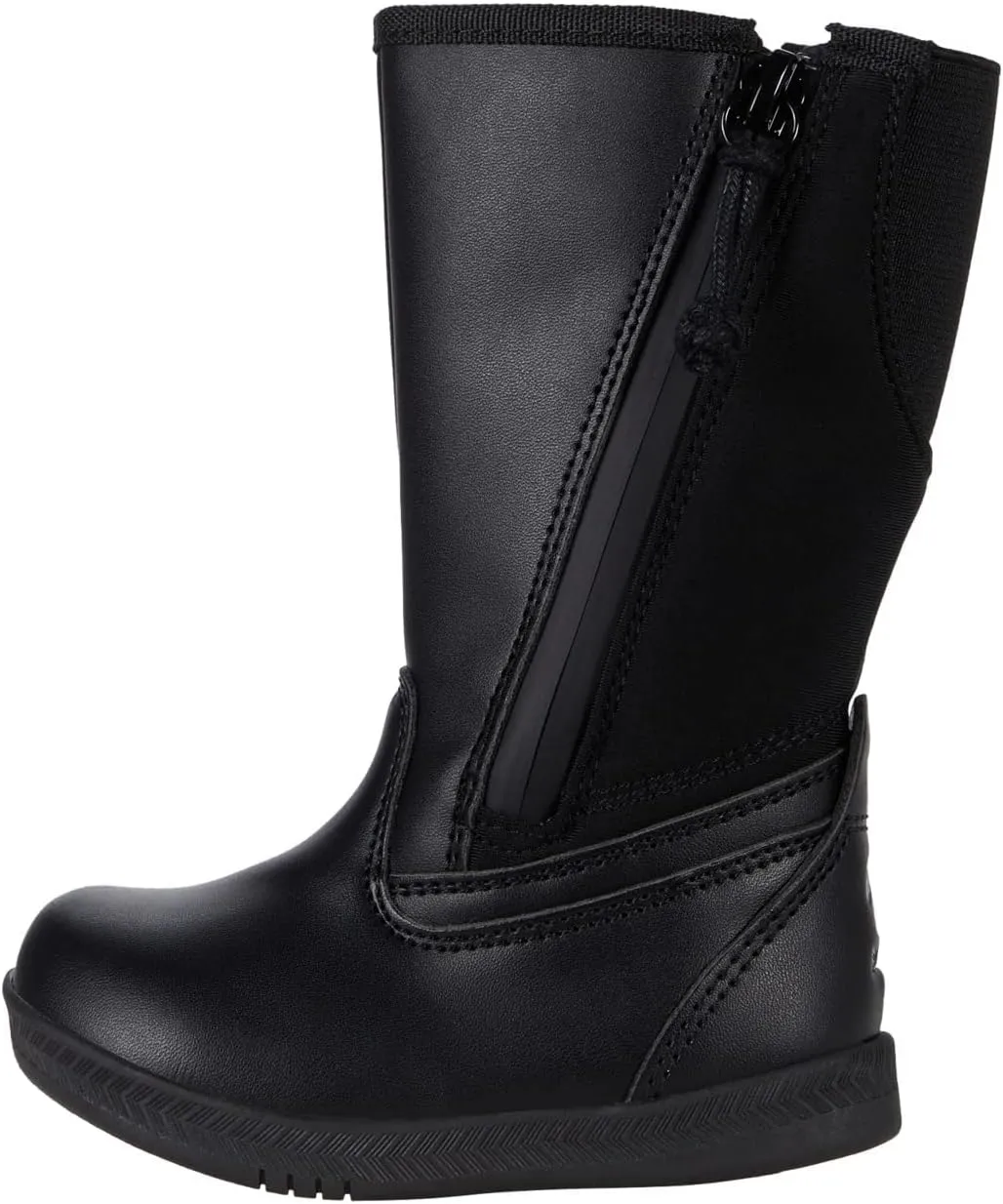 BILLY Footwear Kids Rain for Toddlers - Dual Zipper, Closed and Raised Round Toe, Water Resistant High Boots