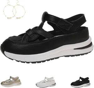 Bomre Shoes, Bomre Orthopedic Shoes, Aveta Orthopedic Sandals, Bootara Women's Plus Size Hollow-Out Casual Sandals, Closed Toe Platform Sandals Height-Boosting Thick Sole,Hiking & Casual Wear