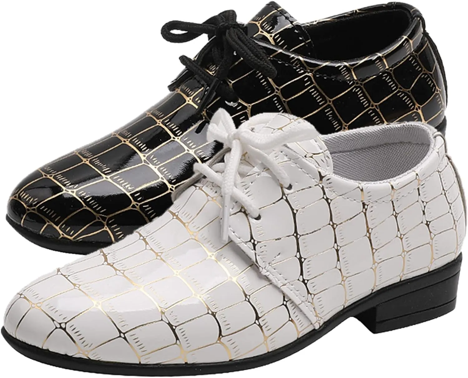 Boys Pointed Toe Dress Shoes Boy’s Dress Oxford Formal Shoes Toddler Lace Up Loafer Wedding Shoes Boys Leather Shoes