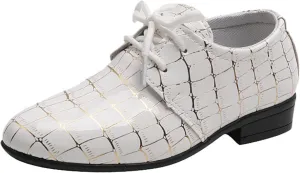 Boys Pointed Toe Dress Shoes Boy’s Dress Oxford Formal Shoes Toddler Lace Up Loafer Wedding Shoes Boys Leather Shoes