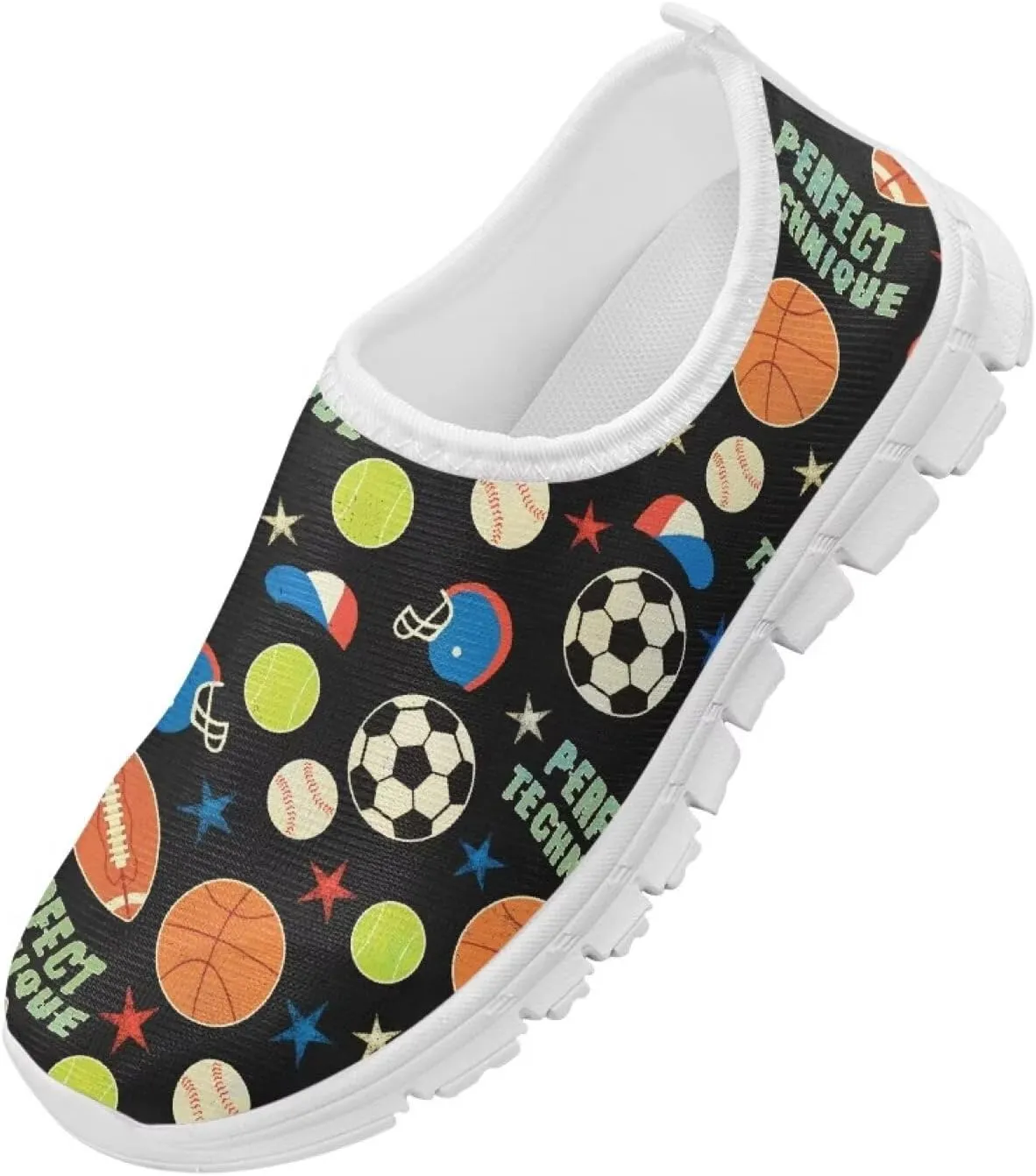 Boys Tennis Shoes Cute Slip On Sneakers for Little Kids Running Shoes