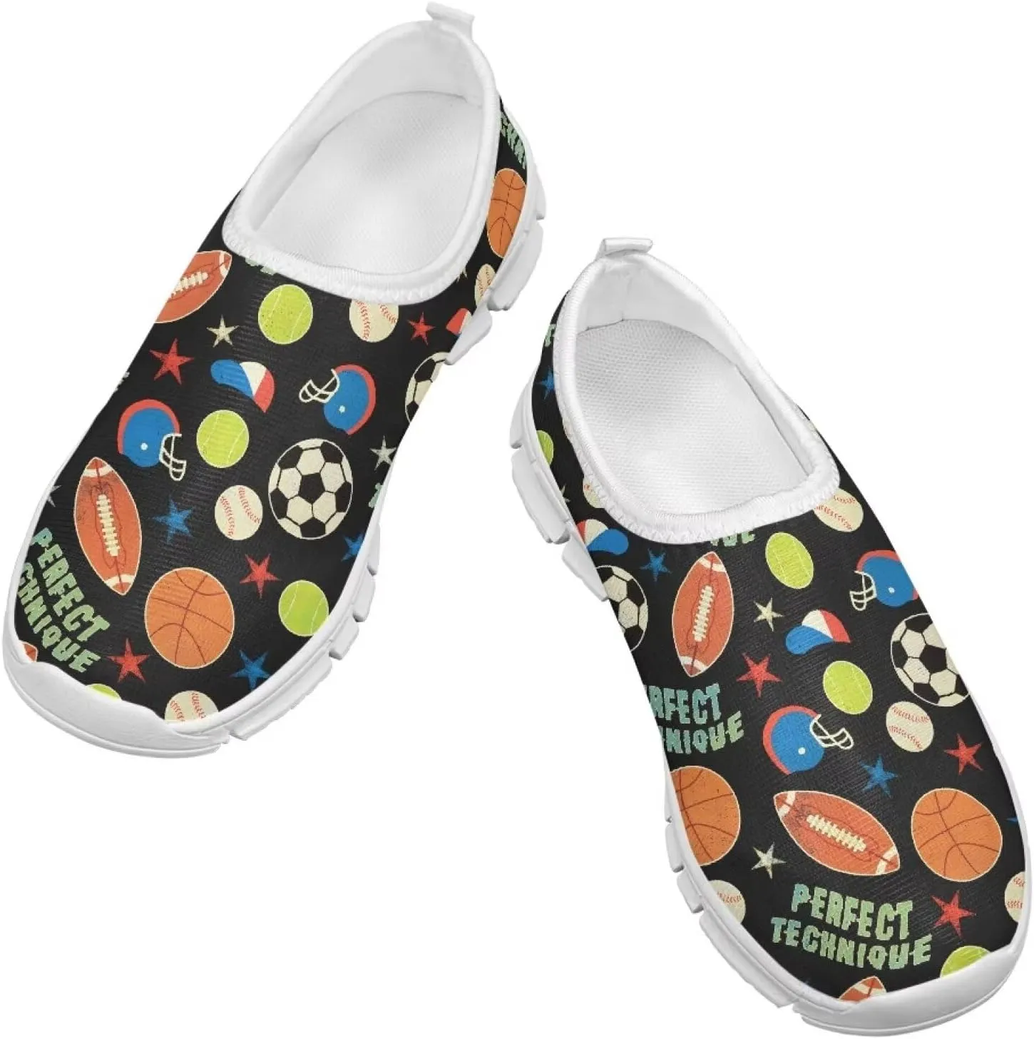 Boys Tennis Shoes Cute Slip On Sneakers for Little Kids Running Shoes