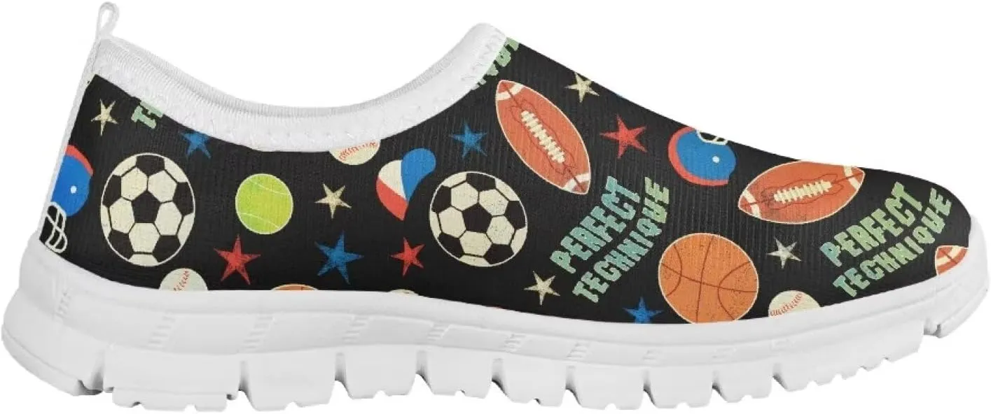Boys Tennis Shoes Cute Slip On Sneakers for Little Kids Running Shoes