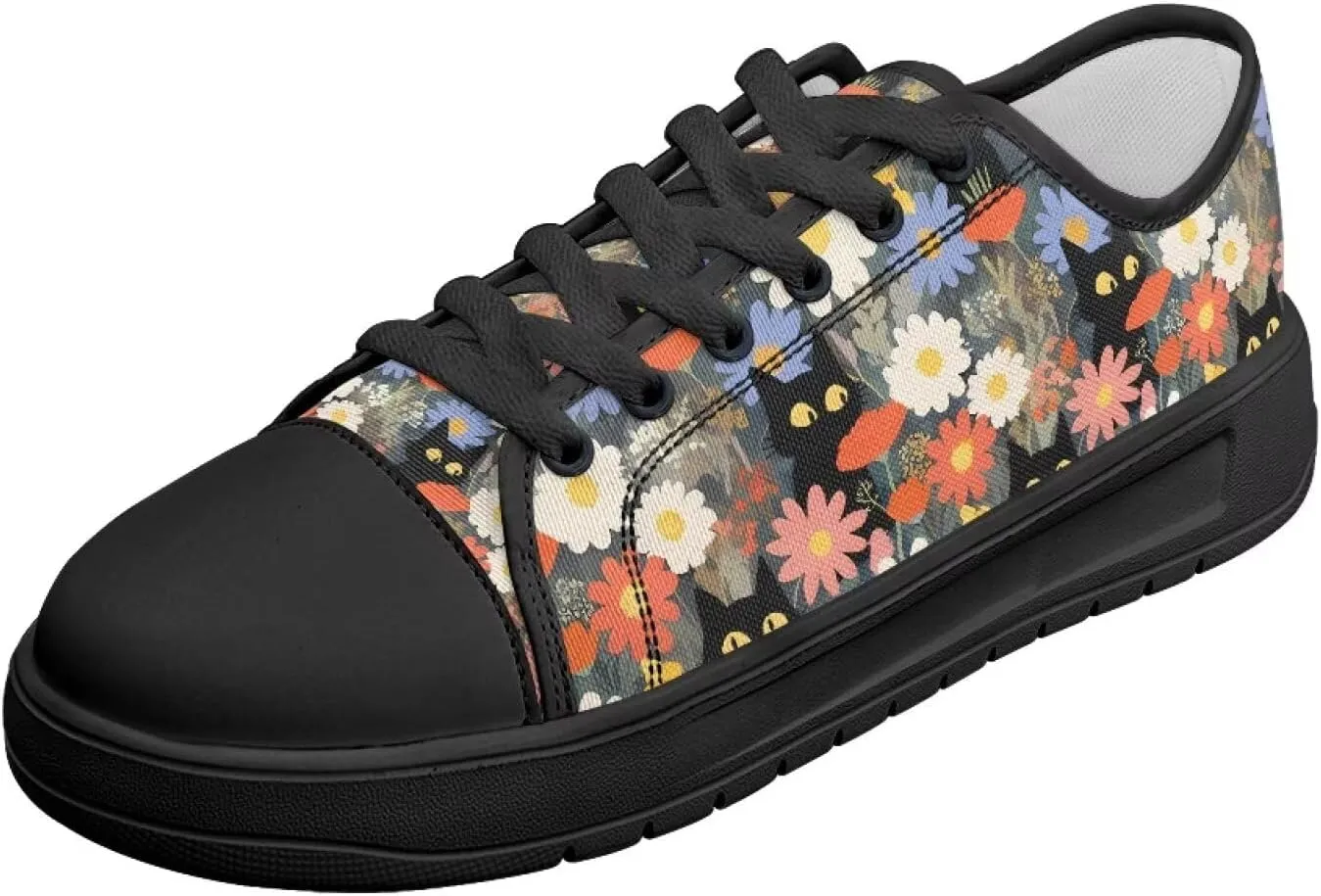 Canvas Shoes for Women Low Top Casual White Black Sneakers Womens Lace Up Fashion Comfortable Walking Shoes