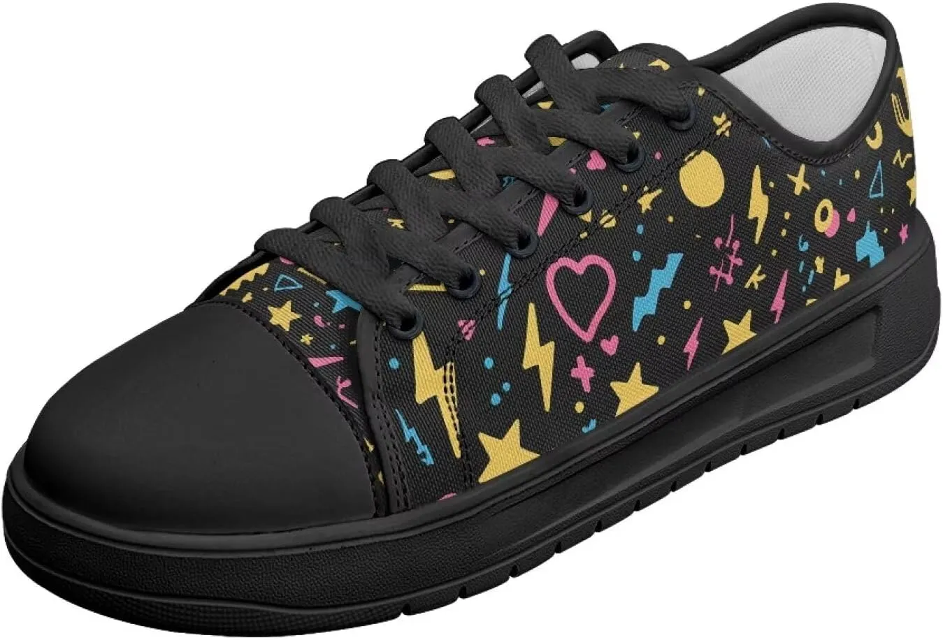 Canvas Shoes for Women Low Top Casual White Black Sneakers Womens Lace Up Fashion Comfortable Walking Shoes