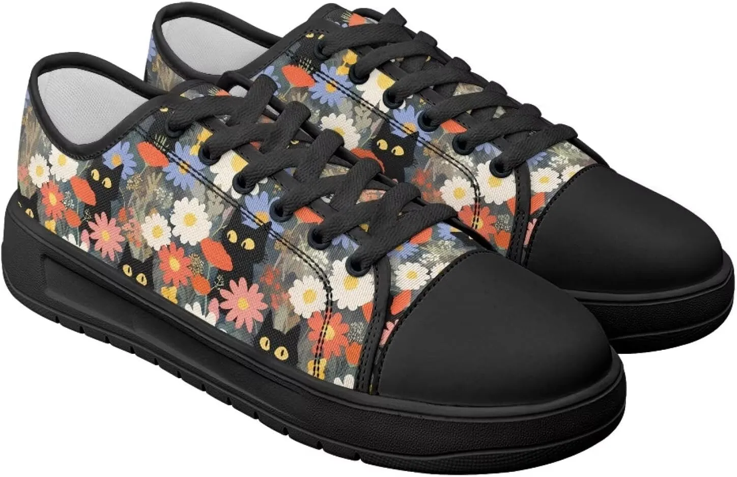 Canvas Shoes for Women Low Top Casual White Black Sneakers Womens Lace Up Fashion Comfortable Walking Shoes