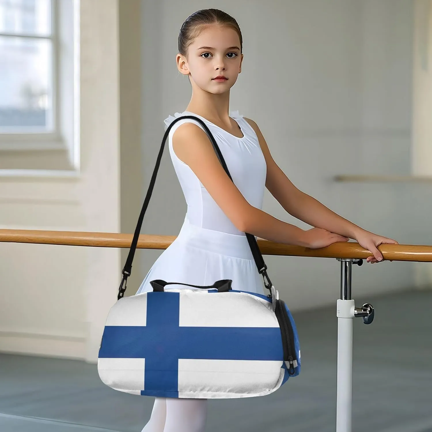 Carry on Duffel Bag Boy Finland Flag Overnight Bags Toddler Travel Duffle Bags Girls Tote Gym Duffle Kids Luggage
