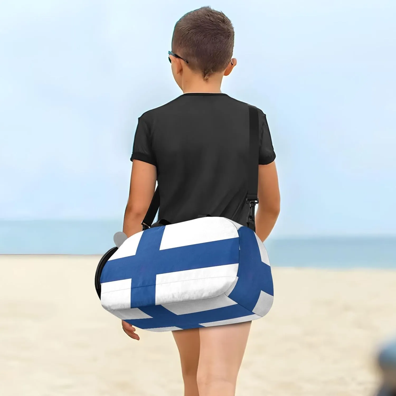Carry on Duffel Bag Boy Finland Flag Overnight Bags Toddler Travel Duffle Bags Girls Tote Gym Duffle Kids Luggage