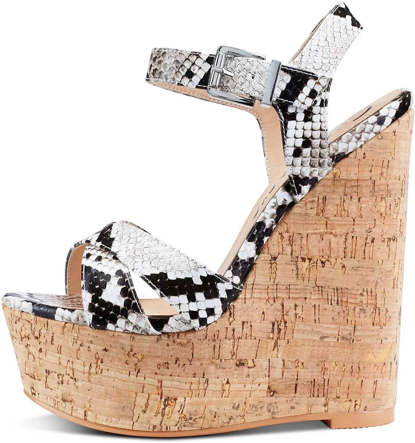 Castamere Womens High-Heel Platform Wedge Heel Sandals Slingback Sexy Ankle Strap Open Toe 16CM Heels