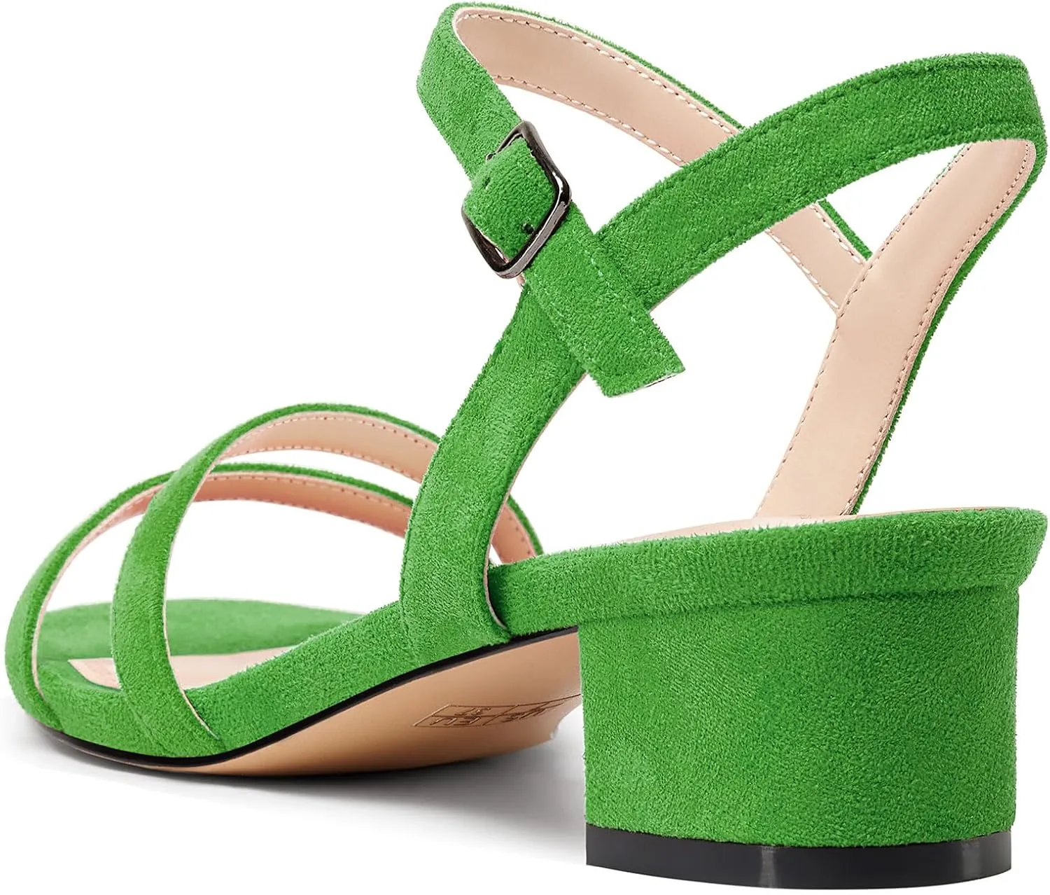 Castamere Womens Low Chunky Block Kitten Heel Open Toe Ankle Strap Slingback Sandals Gladiator Prom Dress 1.2 Inches Heels