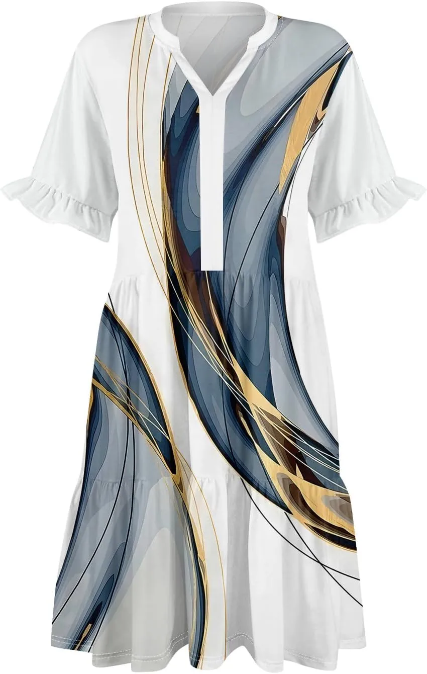 Casual Dresses for Women, Boho Beach Vacation Flowy Trendy Elegant Womens Sundresses
