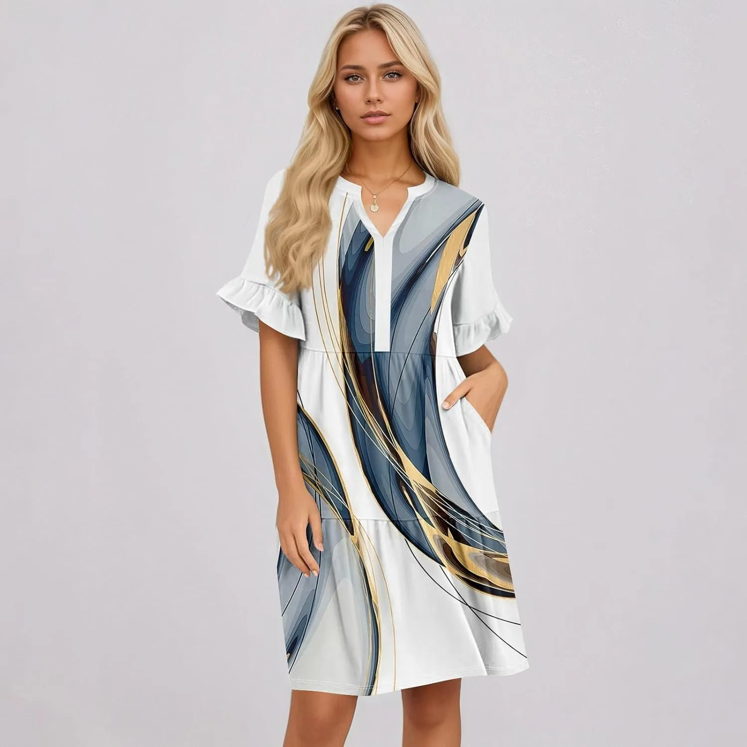 Casual Dresses for Women, Boho Beach Vacation Flowy Trendy Elegant Womens Sundresses