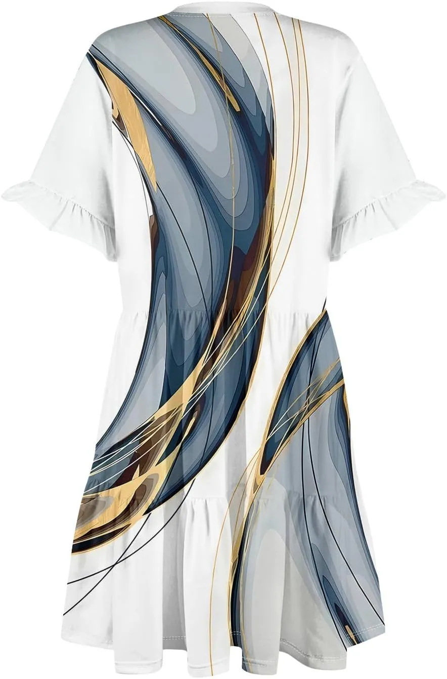 Casual Dresses for Women, Boho Beach Vacation Flowy Trendy Elegant Womens Sundresses