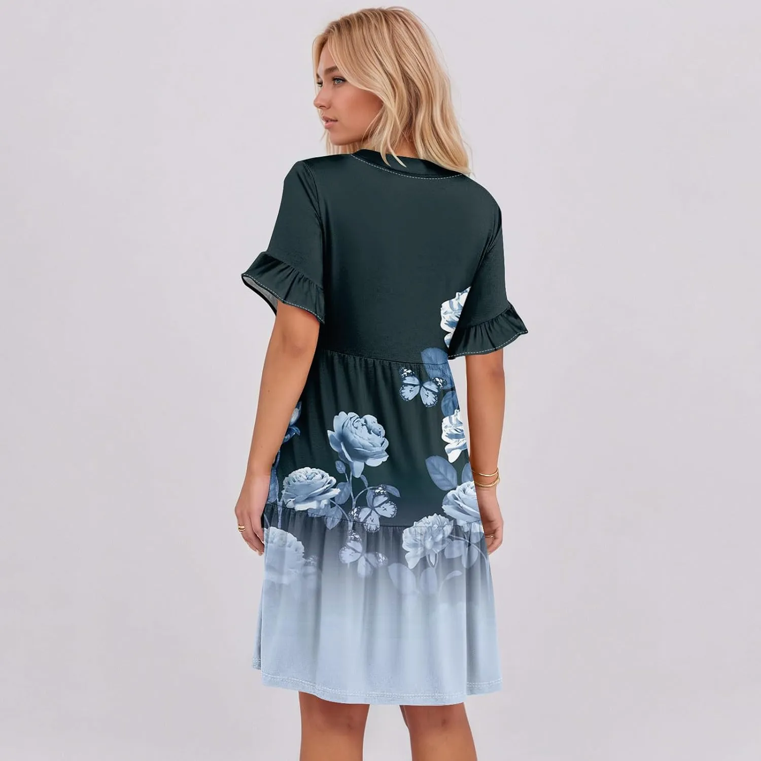 Casual Dresses for Women, Flowy Travel Vacation Elegant Trendy Boho Sundresses for Women