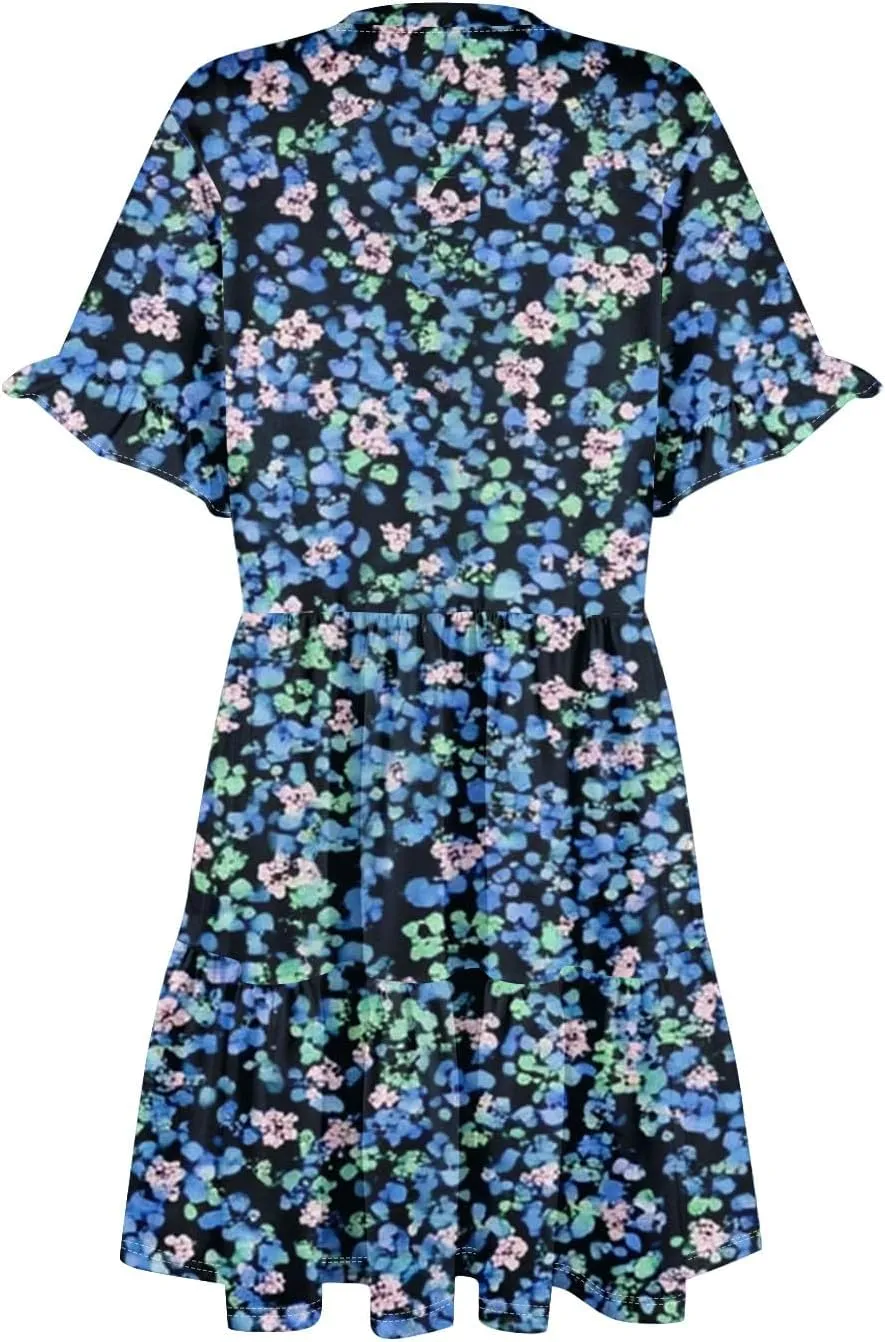 Casual Dresses for Women, Flowy Travel Vacation Elegant Trendy Boho Sundresses for Women