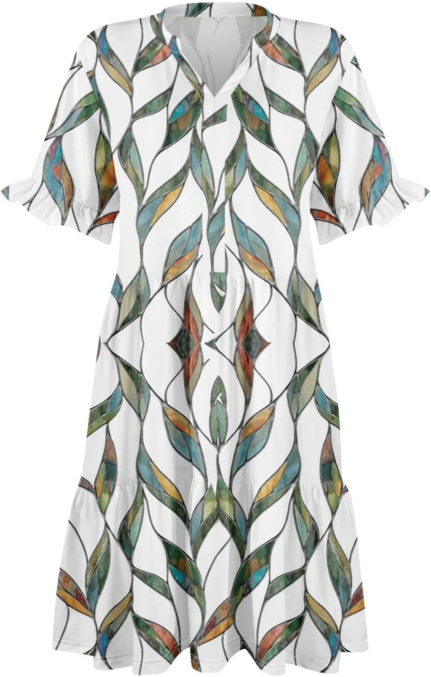 Casual Dresses for Women, Flowy Travel Vacation Elegant Trendy Boho Sundresses for Women