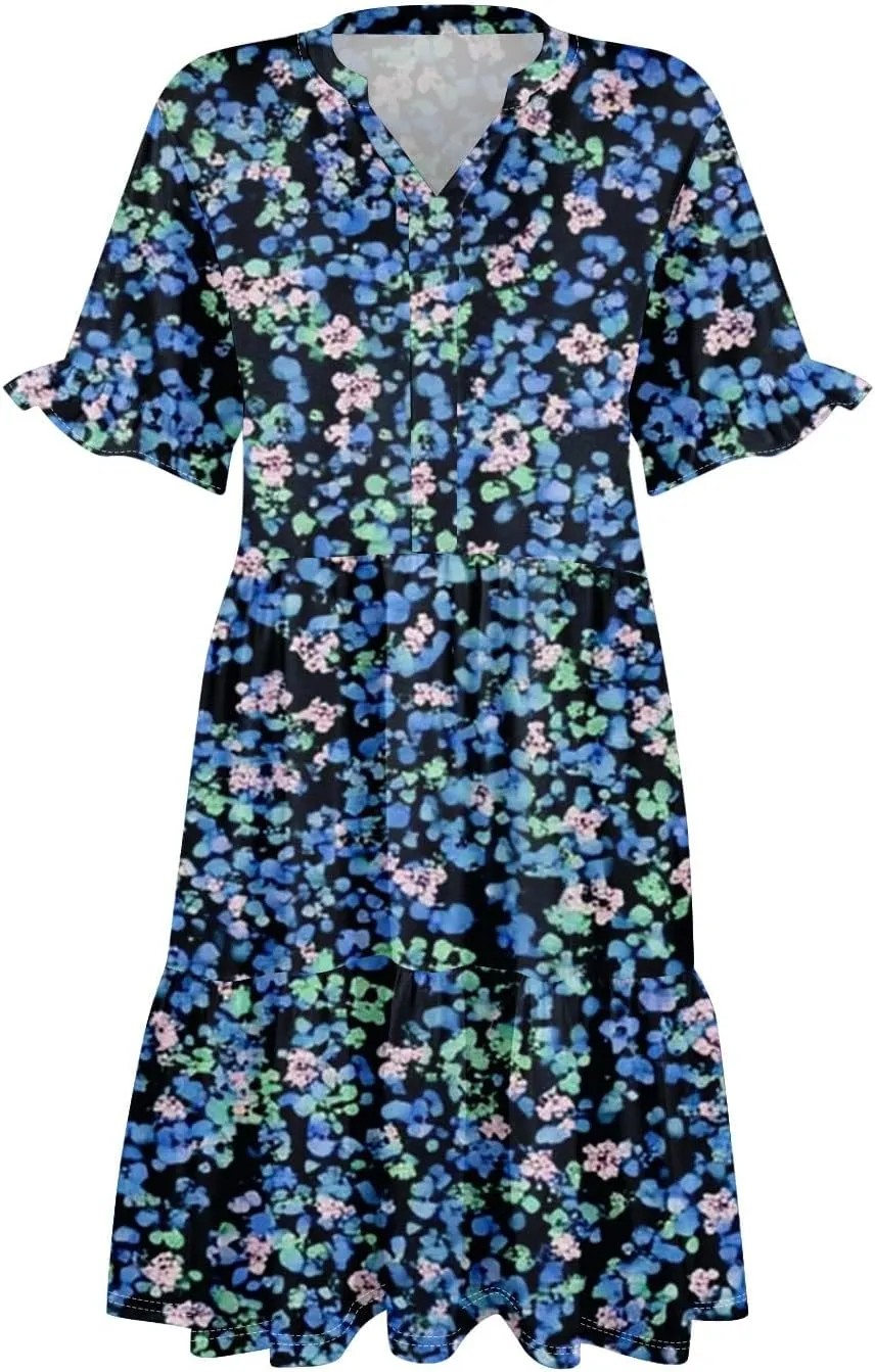 Casual Dresses for Women, Flowy Travel Vacation Elegant Trendy Boho Sundresses for Women