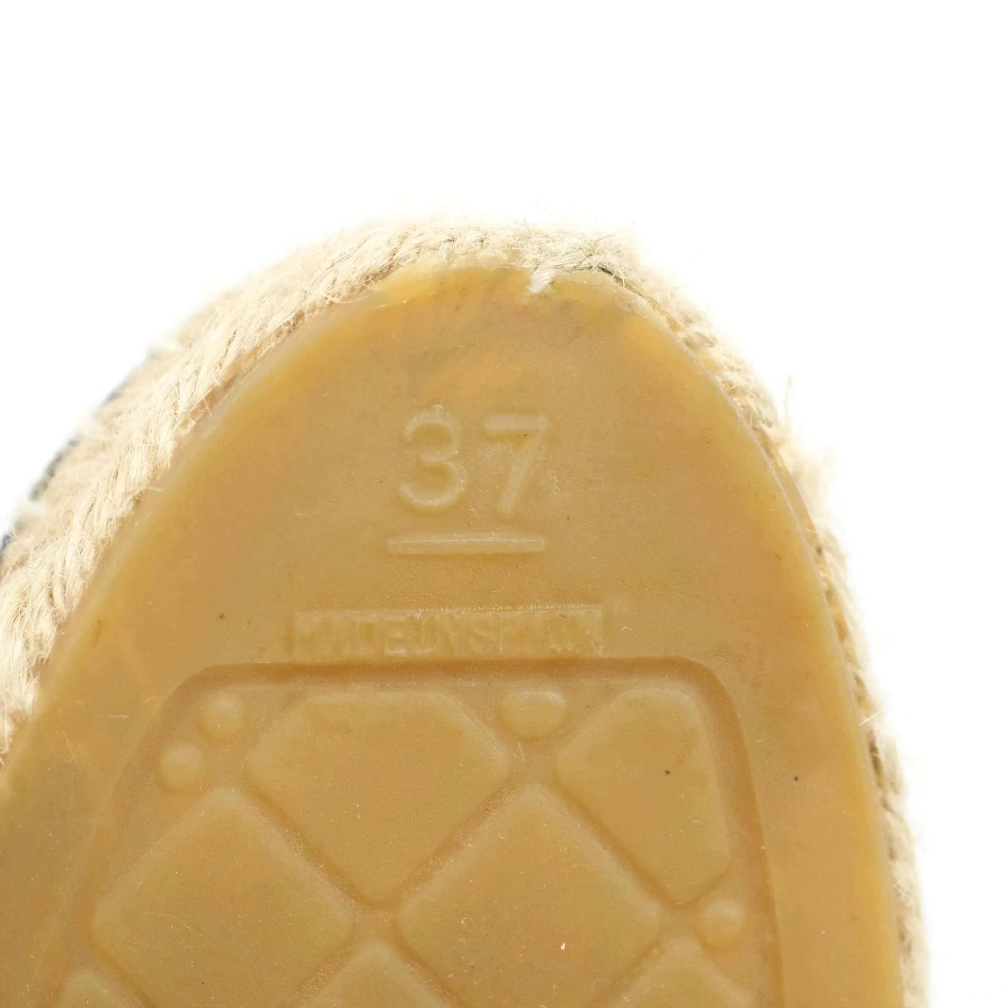 Chanel CC Espadrilles Black Beige Fabric Size 37