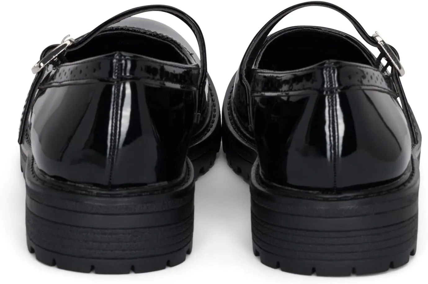 Chariot & Co : Anita-IIS - Girls/Little Kids Mary Jane Adjustable Buckle Closed Toe Lug Sole Heeled Loafers/School or Cosplay Shoes