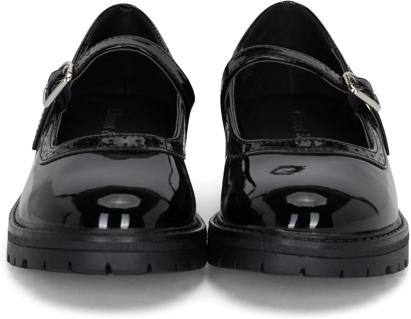 Chariot & Co : Anita-IIS - Girls/Little Kids Mary Jane Adjustable Buckle Closed Toe Lug Sole Heeled Loafers/School or Cosplay Shoes
