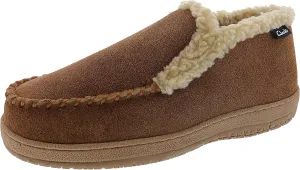 Clarks Men's Suede Leather Sherpa Lined Ankle Bootie Slippers, JMH1952 - Indoor/Outdoor Slip-Ons - Comfy & Durable Ankle Boots with Plush Lining Padded Insole & Gripped Rubber Outsoles