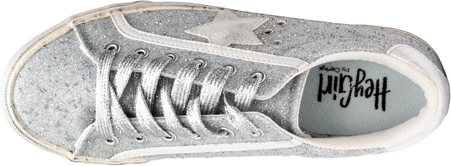 Corkys Footwear Hey Girl Womens Big Dipper Fashion Sneakers - Featuring a Star Patch on The Side with Stud Embellishments, Comfortable Insoles, and A Lace-up Design