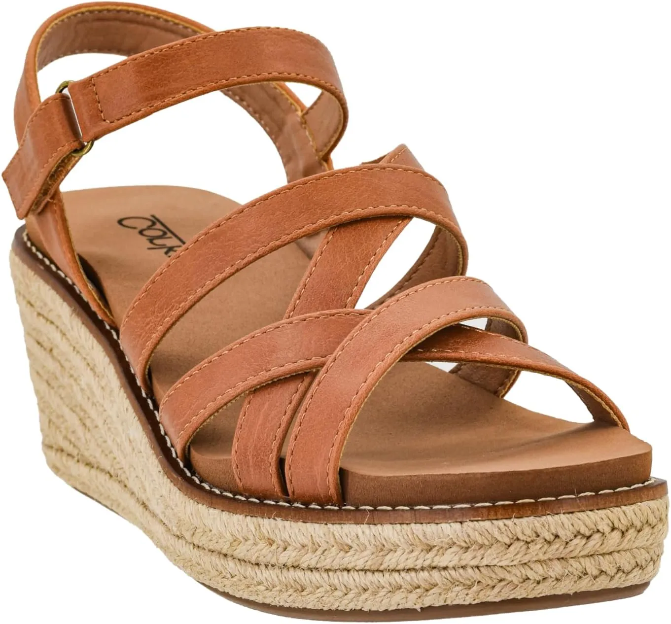 Corkys Footwear Women's All Nighter 3-Inch Wedge - Features A Jute-wrapped Heel, An Elegant Strappy Upper, And Memory Foam EVA Insoles For All Day Comfort